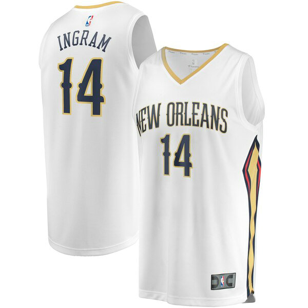Maillot New Orleans Pelicans Homme Brandon Ingram 14 Association Edition Blanc